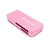 Transcend RDF5 Card Reader with External USB Connector, safety pink