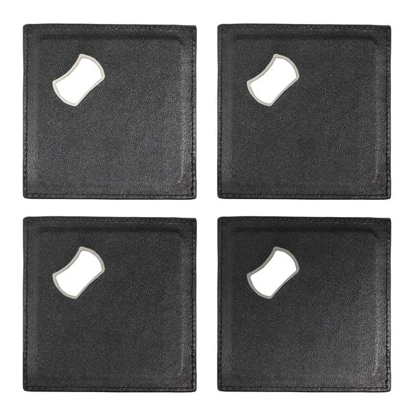 Eurow Dual Function Coasters with Built-in Bottle Opener, Stainless Steel & P...