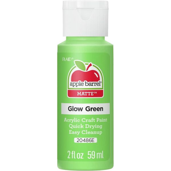 Plaid Enterprises Apple Barrel GREEN Glow in the Dark