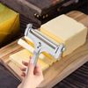 SAVOSWEET Cheese Cutter with Roll and Cutting Wire, Interchangeable Wire Cheese Cutter, Adjustable Cheese Wire Cutter, Variable Cutting Thickness, Roller Cut, Silver