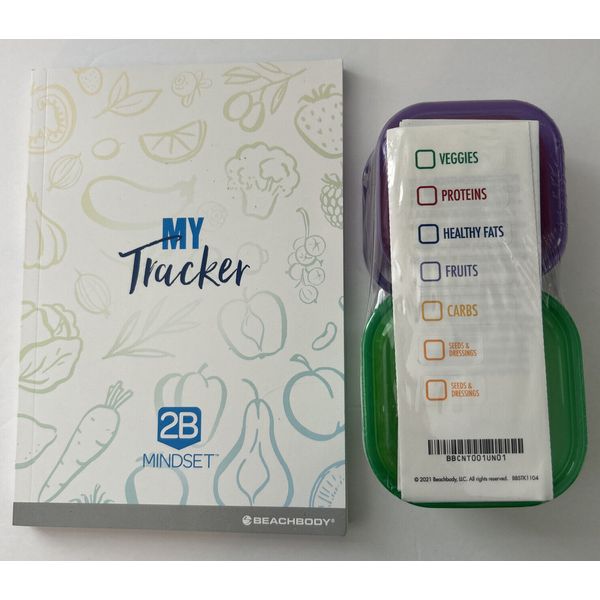 My Tracker 2B Mindset + Portion Control Containers Beachbody Set Food Journal