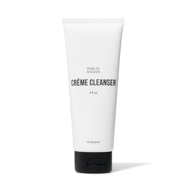 Public Goods Crème Cleanser | Natural Face Wash for Women & Men | Gentle on Sensitive Skin | Daily Hydrating Milk Cleanser | Made with Organic Coconut Oil | Makeup Remover | Vegan Friendly | 4 Fl Oz