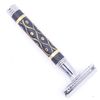 Parker Safety Razor, 65R Super Heavyweight Gray and Gold Double Edge Safety Razor & 5 Parker Blade Refills