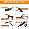 DuanMei 4 Pack Reading Glasses with Lights in Frame, Bright LED Readers Magnifying Glasses for Men Women, Lightweight Reading Glasses +350