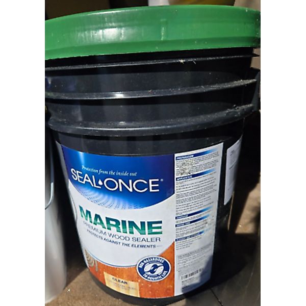 Seal Once Marine Premium Wood Sealer CLEAR 5 gal LOCAL PICKUP ONLY NO SHIPPING