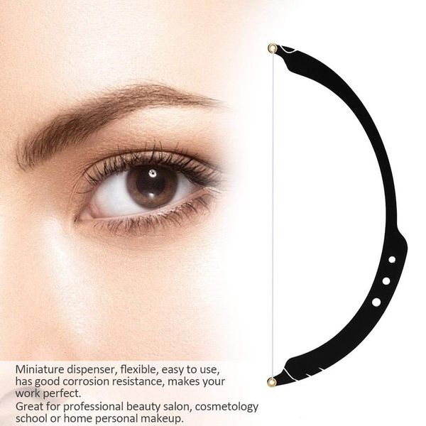 Eyebrow Mapper with Strings, String/symetric brow drawing marking ruler, Microblading Line Marker Ruler Eyebrow Measuring Tool With 10pcs Thread Lines for Eyebrow Mapper(Black)