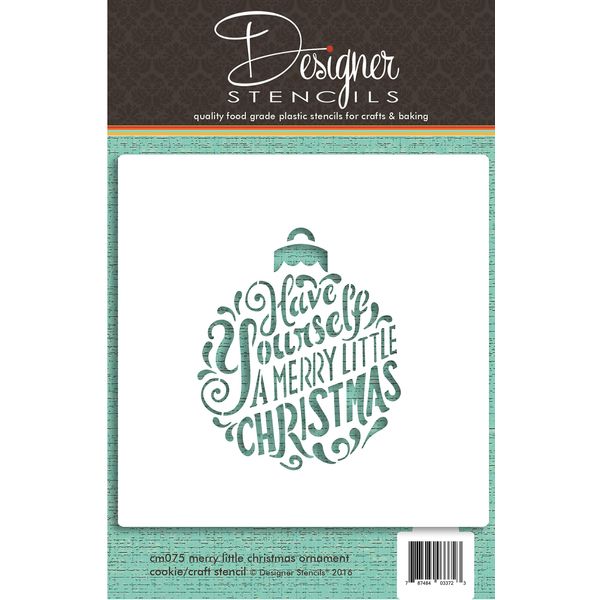 Merry Little Christams Cookie and Craft Stencil by Designer Stencils