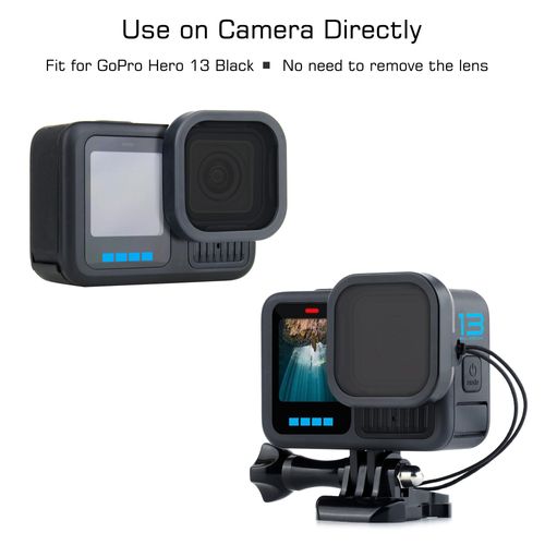 GEPULY ND Filter Lens Set for GoPro Hero 13 Black Accessories, 4 Pack Go Pro ND Filter Kit ND8, ND16, ND32, ND64, Multi-Coated Neutral Density Go Pro 13 Filters Pack Accessory HD Glass