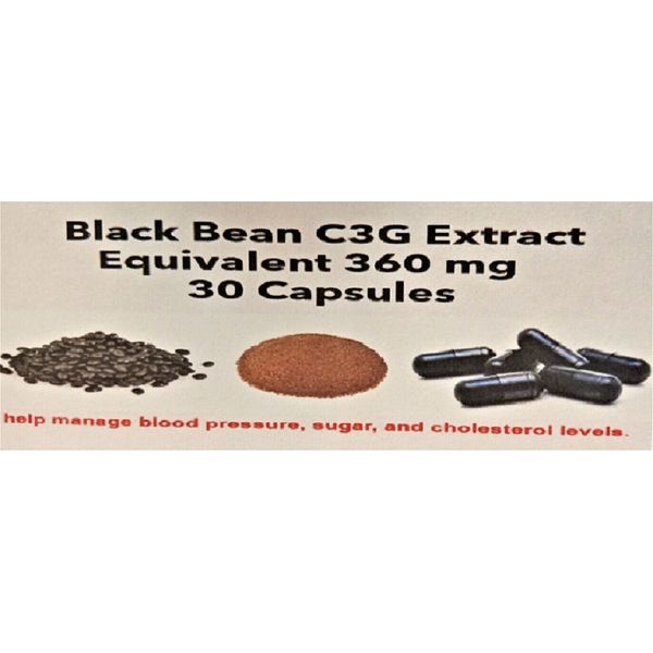 BLACK BEAN Extract C3G Eye Health Digestion Nervous System Supplement 30 Caps