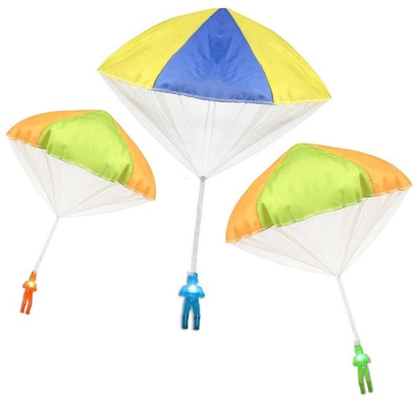 3Pack Tangle Free Light Up Toy Parachute Man with Large 20" Parachutes!