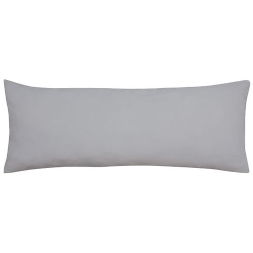 ROYALE LINENS Body Pillow Cover - Double Brushed 1800 Microfiber - 20"x54" with Hidden Zipper Closure - Wrinkle & Fade Resistant - Super Soft Body Pillowcase 2 Pack (Silver, Pack of 2)
