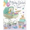 Regal Baby Shower Time! Pram Greeting Card