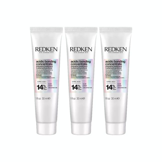 REDKEN Acidic Bonding Concentrate Intensive Treatment(14%) 1oz *3Packs*