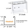 4pcs Box Mounting Bracket 2 Set for Low Profile Blinds 2inch White Color Window Blinds Headrail Bracket