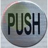 PUSH/PULL DOOR SIGN (Brush Silver Aluminum, SIZE 2.5, COME WITH DOUBLE SIDED TAPE, 1 SET)