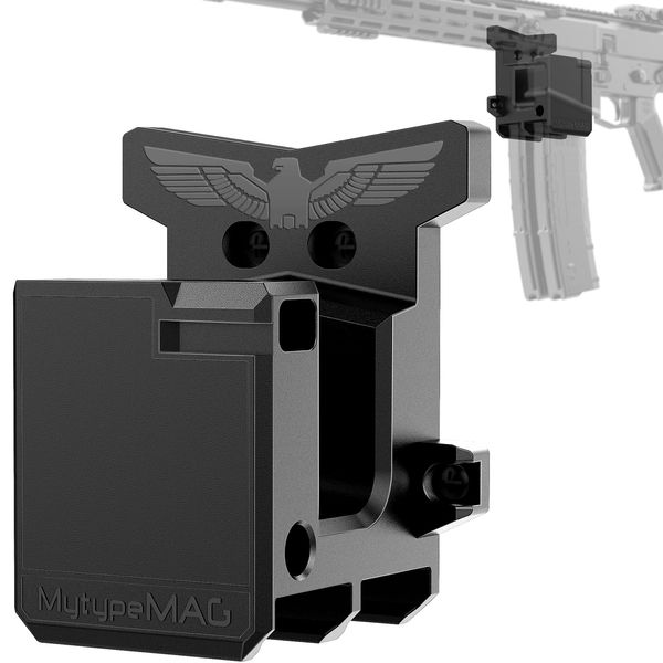 Gun Wall Mount, AR10 Rifle Wall Rack Mount with Strong and Solid PA Material, Load Bearing Capacity 300Lbs of Tension for 308/7.62 Rifle, AR Wall Mount with Double PMAG Holder