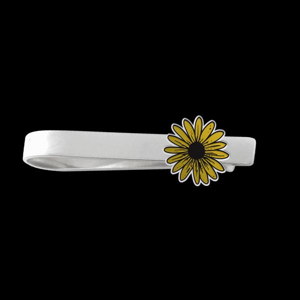 Black Eyed Susan / Enamel Tie Clip - Yellow