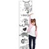 Paper Themes Personalised Height Chart - Black and White Jungle Animals