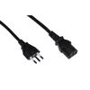 LINK Italian Plug 3 Piece 10A Power Cable for Computer ECC Printer MT.4 Black