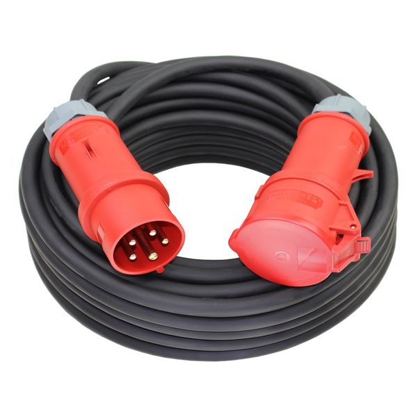 CEE Starkstromkabel 400V 16A 5x2,5mm² H07RN-F mit MENNEKES Phasenwender Stecker und Kupplung -10m-