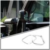 ABS Silver Chrome Rearview Mirror Rain Eyebrow Frame For Hummer H2 2003-2007