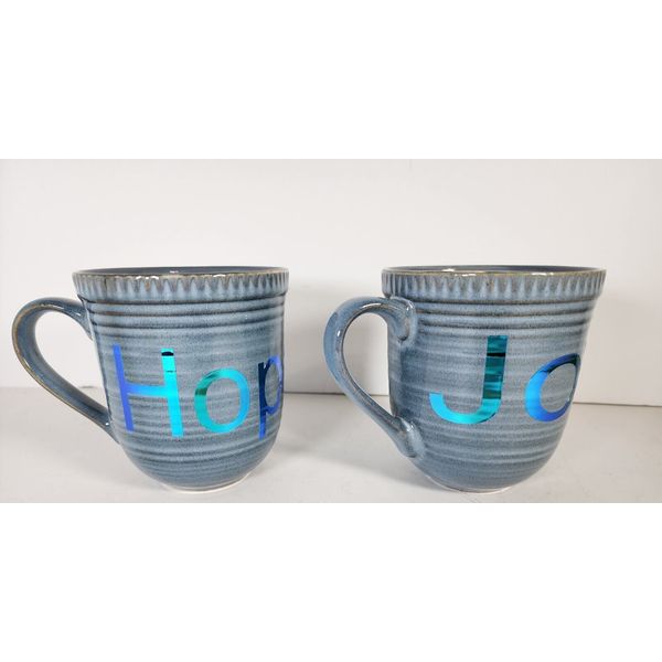 15oz CERAMIC MUG SET WITH CHRISTIAN WORDING INSPIRED CUP USE HOT OR COLD DRINKS