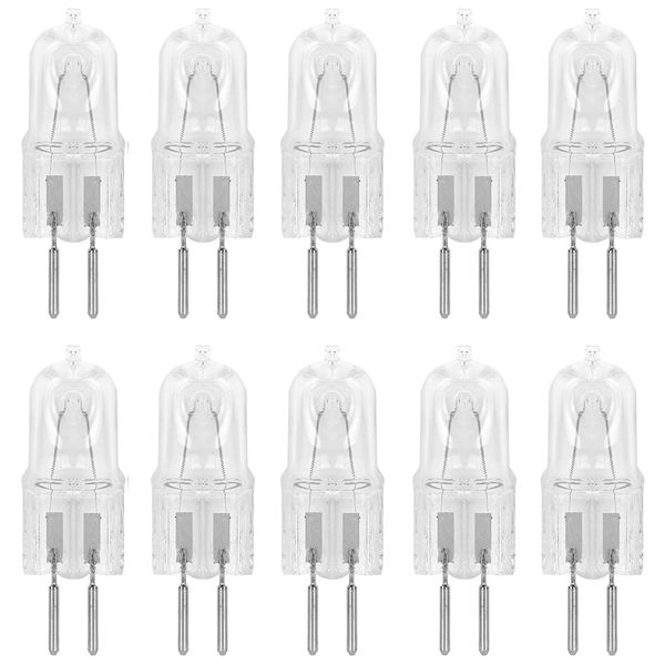 10 Pack Clear Dimmable T4 Q50/GY6.35/CL/120V GY6.35 JCD 50 Watt 50W 120 Volt Halogen Light Bulb Electric Wax Melter Plug in Warmer Aroma Tart Under Counter Lighting Kitchen Bathroom Mirror Ceiling CL