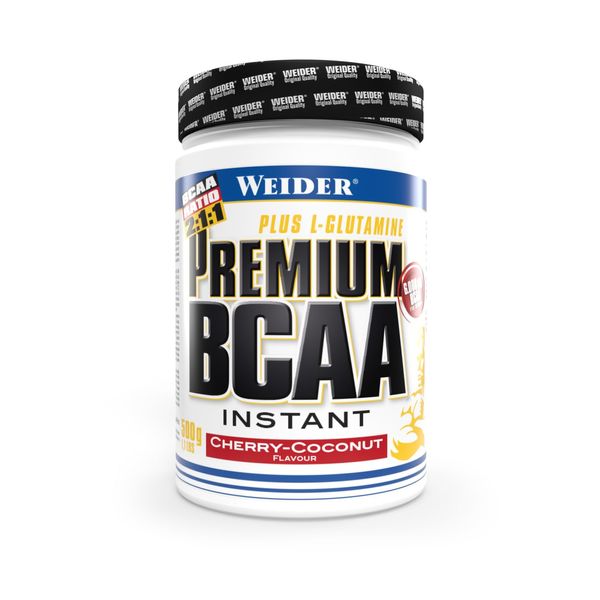 Weider -Premium BCAA Instant Aminosäuren Pulver + Glutamin & Vitamin B6, Kirsch-Kokos, 500 g