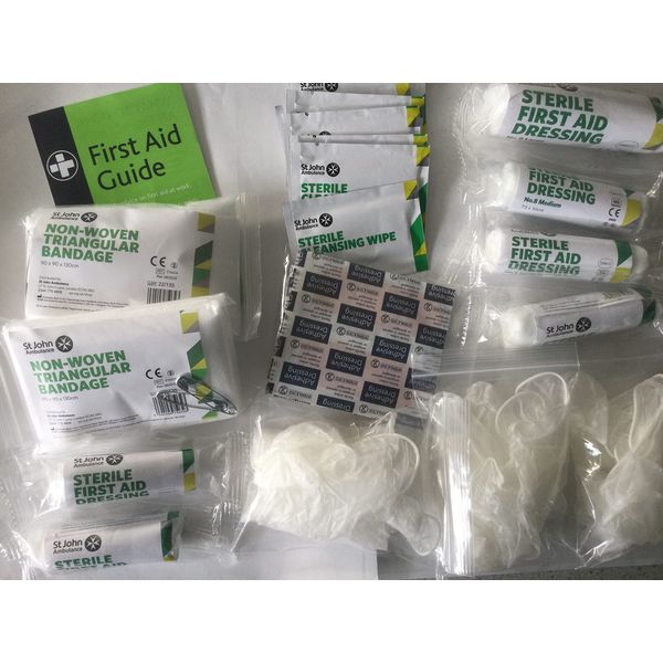 St John Ambulance 10 Person Small HSE REFILL First Aid Kit - Long Expiry