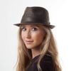 Jaxon & James Weathered Cotton Trilby - Brown Medium
