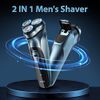 Electric Razor for Men, Mens Electric Shavers, Rechargeable Electric Razor Shaving Machines, with Pop-up Trimmer, 1 Hour Fast Charging, 3D Floating Head, LCD Power Indicator