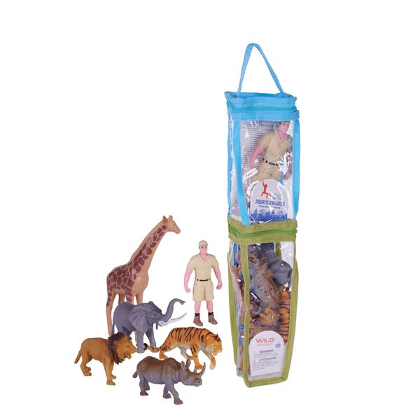 Wild Republic Nature Tube Double Zoo, Toy Figures, Educational Toys, Interactive Play Set, Eco Friendly