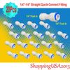 20 pcs  1/4-1/4 Straight Fitting Connector Quick Connect Push In RO System home