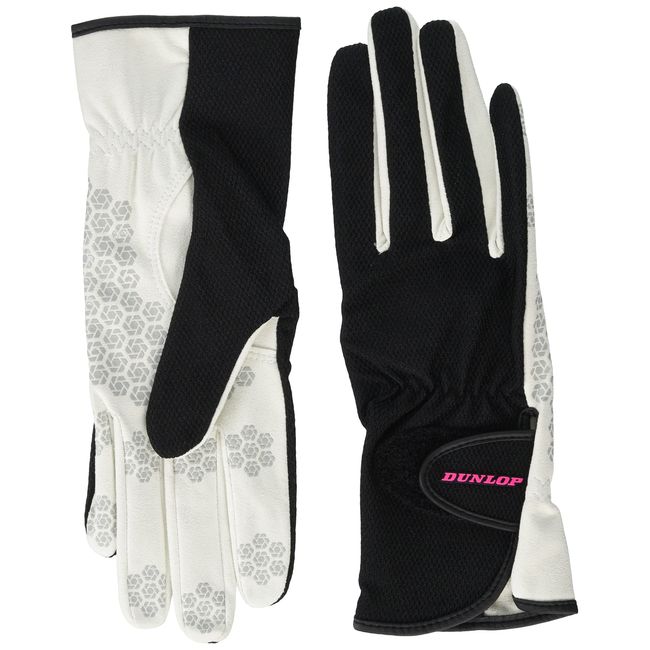 Dunlop TGG0135W Women's Silicone Print Gloves with Both Hands Set, Black, L (8.7 - 9.1 inches (22 - 23 cm)