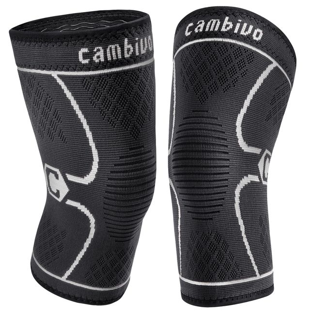 CAMBIVO 2 x Kniebandage Damen Männer, Orthopädische Kniebandage hilfreich Erholung bei Meniskusriss, ACL und Arthritis, Bandage Knie für Laufen, Wandern, Joggen, Sport, Volleyball