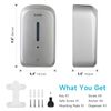 AIKE 33.8oz Automatic Wall Mount Liquid Soap Dispenser with Commercial ABS Construction, Model AK1226S(Silver)