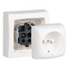 legrand 097380 Oteo Surface Mount Socket Base, White, 1 Paquete