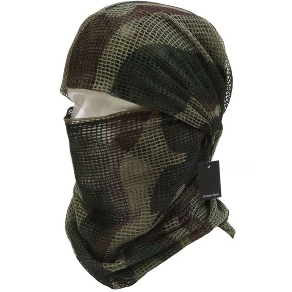 Sniper Military Camouflage Mesh Army Gilly Net, Sniper Rifle Cover, Camo Color Scarf, Face Mask, Headwear, Survival Gear, Camp. Outdoors