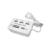 Magik 1-2 Pack 3 Ports USB 2.0 Hub High Speed MS SD M2 TF Memory Card Reader (1 Pack)