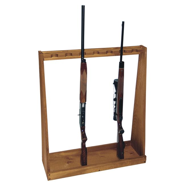 Evans Sports Seven-Gun Wooden Standing Floor Gun Display Rack