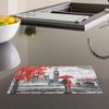 Big Ben Black White Red Kitchen Worktop Protector Saver Glass Chopping Board