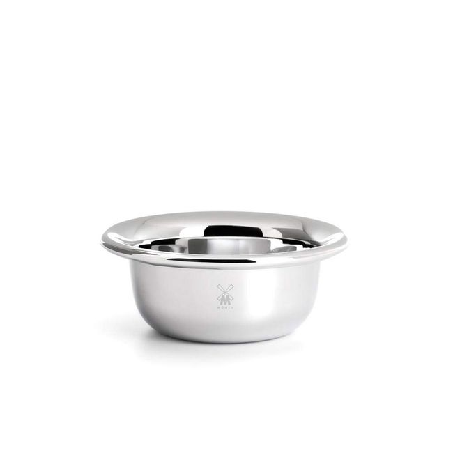 MÜHLE Shaving Soap Dish - Chrome Plated Stainless Steel Bowl, Luxury Shave Accessory for Men