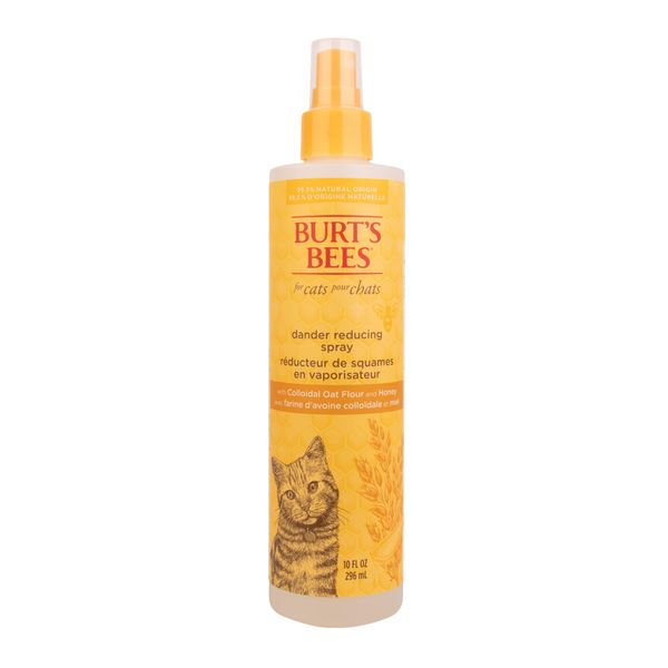 Burt's Bees for Pets Cat Natural Dander Reducing Spray with Soothing Colloidal Oat Flour & Aloe Vera | Cruelty Free, Sulfate & Paraben Free, pH Balanced for Cats - Made in USA, 10 oz Bottle