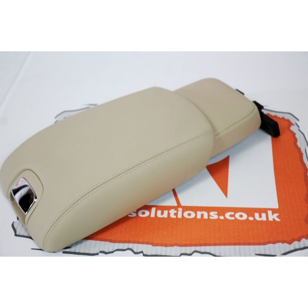 Genuine Jaguar armrest XJ XK XKR champagne centre console cubby lid 06 -14 Le...
