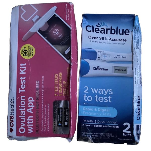 Clearblue Digital Rapid Pregnancy Tests 2 Ct CVS Health Ovulation Kit 7 Strips