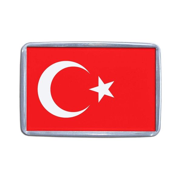 Turkey Flag - Small Plastic Fridge Magnet