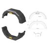 ProPlus 1 x mudguard plastic trailer 10 inch mudguard 620 x 238 x 172