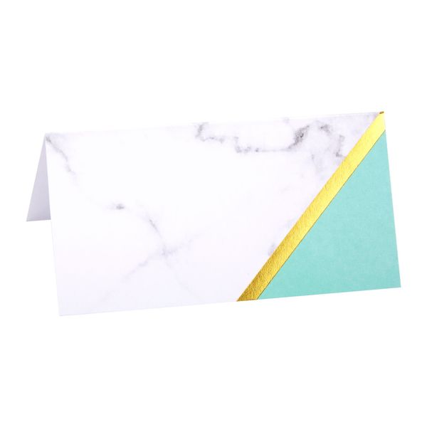 Neviti 772614 Colour Block Marble Place Cards, Mint