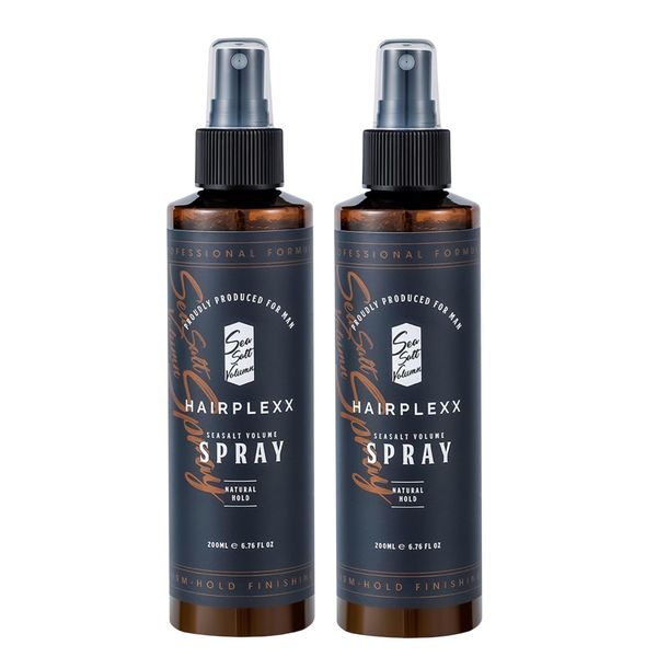 Hairplexx Sea Salt Volume Hair Spray for Men and Women - to Create Natural Thick and Volumizing Hair Look with Matte Finish and Mild Hold, Paraben Free 200ml / 6.7 oz of 2 PCS (pack of 2)