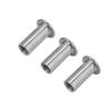 Hilitand Flat Hex Nuts, M6 M8 Iron Plated Nickle Flat Nuts Round Head Hex Nut Hex Socket Screw Inserts Threaded Insert Nuts (M8X15 30PCS)